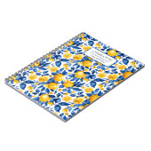 Carnet Fruits tropicaux Motifs de citron Nom personnalisé (Côté gauche)