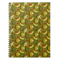 Fruits tropicaux sans soudure motif jaune