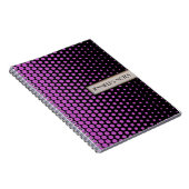 Carnet Fuchsia à pois élégant moderne noir (Côté Droit)