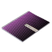 Carnet Fuchsia à pois élégant moderne noir (Côté gauche)