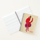 Carnet Fuchsia abstraite aquarelle florale (Intérieur)