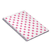 Carnet Fuchsia croix sur le blanc (Côté Droit)