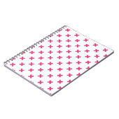 Carnet Fuchsia croix sur le blanc (Côté gauche)