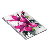 Carnet Fuchsia - Fleurs aquarelles (Côté Droit)