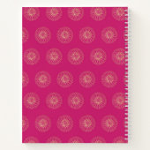 Carnet Fuchsia | Golden Zinnia Flower Medallions (Dos)