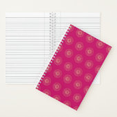 Carnet Fuchsia | Médaillons de fleurs de Zinnia dorées (À l'intérieur)