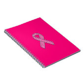 Carnet Fuchsia Parties scintillant Style Pink Ribbon Sens (Côté Droit)