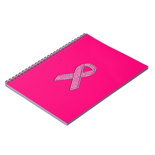Carnet Fuchsia Parties scintillant Style Pink Ribbon Sens (Côté gauche)