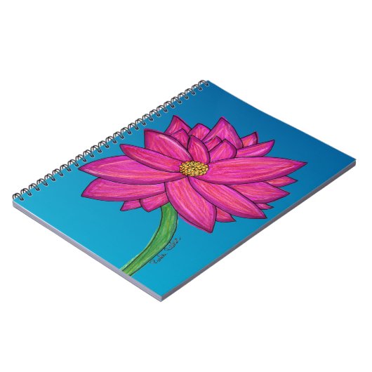 Carnet Fuchsia Pink Flower (Côté gauche)