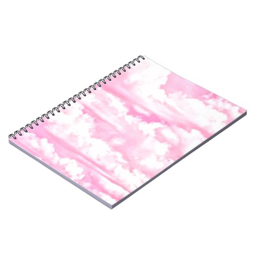Carnet Fuchsia Pink Happy Clouds Decor (Côté gauche)