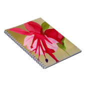 Carnet Fuchsia pop art watercolour flower (Côté Droit)
