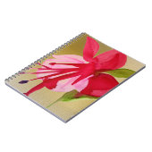 Carnet Fuchsia pop art watercolour flower (Côté gauche)