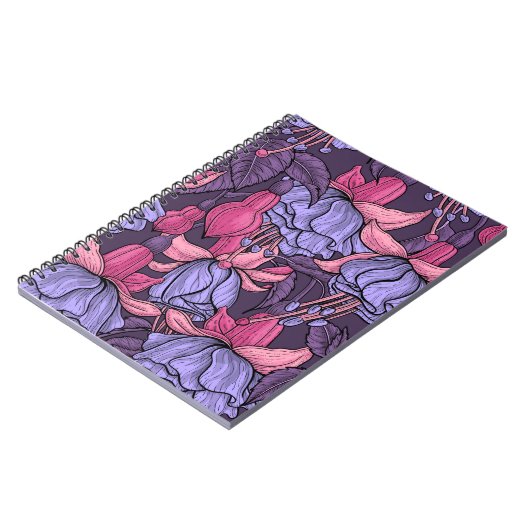 Carnet Fuchsia rose et violet (Côté gauche)