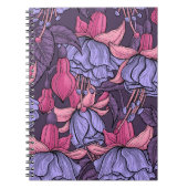 Carnet Fuchsia rose et violet (Devant)