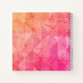 Carnet Fuchsia rose orange moderne aquarelle (Dos)