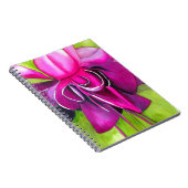 Carnet Fuchsia rose pop art fleur aquarelle (Côté Droit)