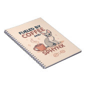 Carnet Fueled by Coffee and Sphynx Cat Art (Côté Droit)
