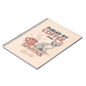 Carnet Fueled by Coffee and Sphynx Cat Art (Côté gauche)