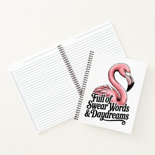 Carnet Full of Swear Words and Daydreams Funny Flamingo (Intérieur)