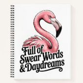 Carnet Full of Swear Words and Daydreams Funny Flamingo (Devant)