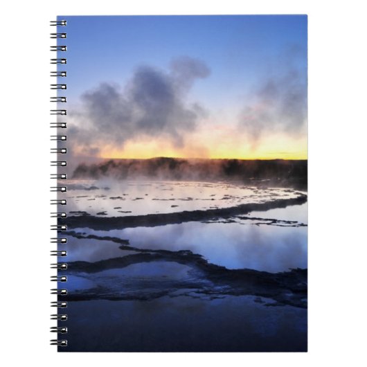 Carnet Fumée de geyser au coucher du soleil (Devant)