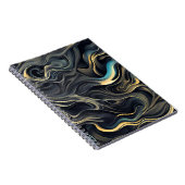 Carnet Fumée dorée tourbillonnant sur fond noir (Côté Droit)