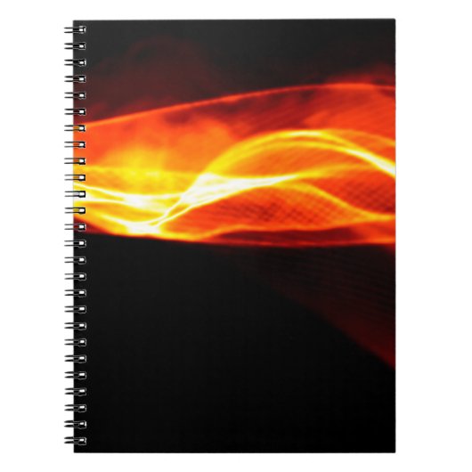 Carnet Fumée rouge Abstraite Feu sur arrière - plan noir. (Devant)
