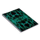 Carnet Fumée verte minimaliste symétrique noir (Côté Droit)