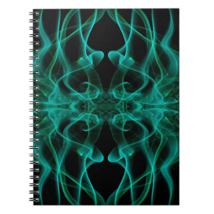 Carnet Fumée verte minimaliste symétrique noir
