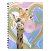 Carnet Fun Bubblegum soufflant Giraffe Liquide Swirl Bleu (Devant)