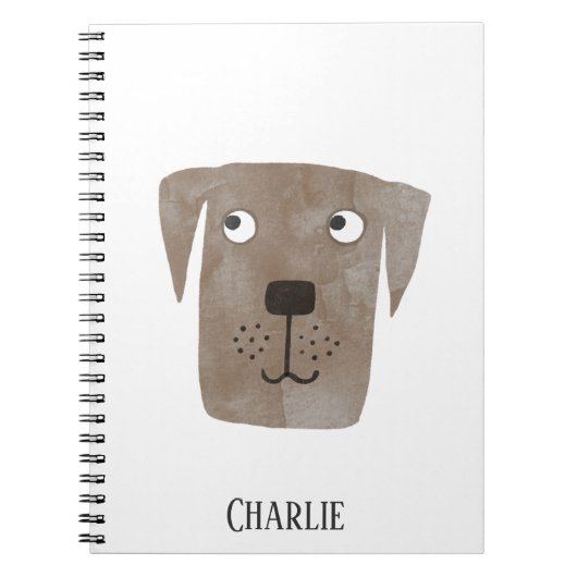 Carnet Fun Chocolat Labrador Retriever Chien Personnalise (Devant)