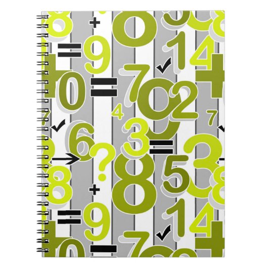 Carnet Fun colorful arithmetic math bright retro pattern  (Devant)