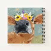 Carnet Fun de ferme - Vache avec couronne de fleurs (Dos)
