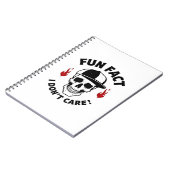 Carnet Fun Fact I Don't Care Funny Skeleton Saying (1) (Côté gauche)