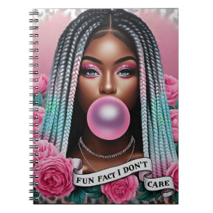 Carnet Fun Fact Je ne m'intéresse pas Black Woman Melanin