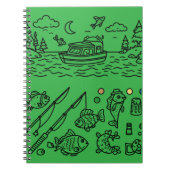 Carnet Fun Fishing Adventure Doodle Art (Devant)