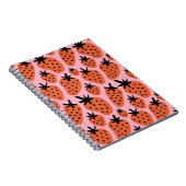 Carnet Fun fraise, design artisanal sans couture. (Côté Droit)