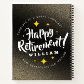 Carnet Fun Gold Glitter Stars Retirement New Adventures (Dos)