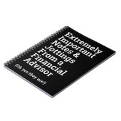 Carnet Fun Important Conseiller Financier (Côté gauche)