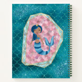 Carnet Fun Mermaid dans une eau profonde en coquille rose (Dos)
