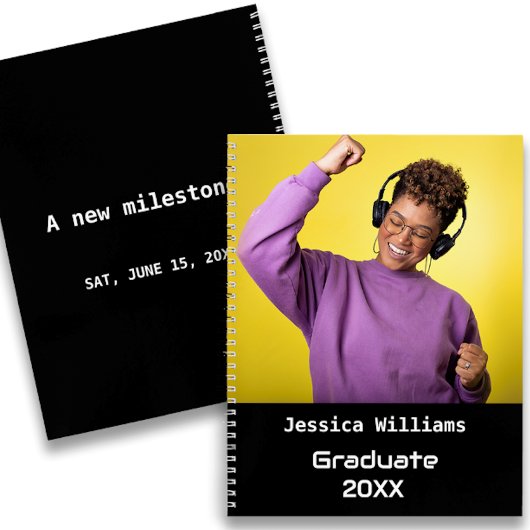 Carnet Fun & Modern Simple Graduation Party Invité