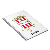 Carnet Fun Movie Theater Popcorn à Red White Bucket (Côté Droit)