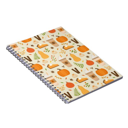 Carnet Fun Orange Fall Motif (Côté Droit)