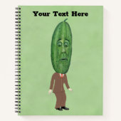 Carnet Fun Pickle Head Man Brown Suit Surprised Face (Devant)