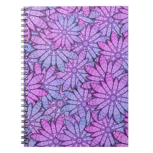 Carnet Fun Purple Flowers (Devant)