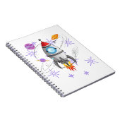 Carnet Fun Rocket Ship Space Stars Planètes (Côté Droit)