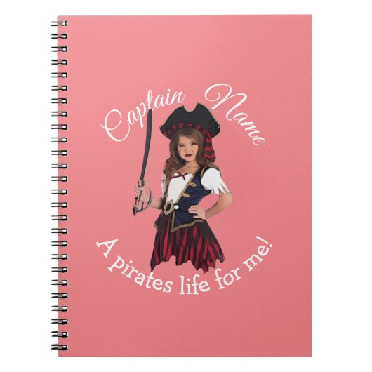 Carnet Fun Rose Girl Pirate (Devant)