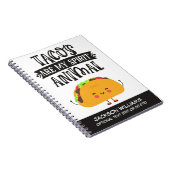 Carnet Fun Tacos sont mon esprit animal humoristique (Côté Droit)