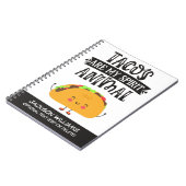 Carnet Fun Tacos sont mon esprit animal humoristique (Côté gauche)