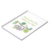 Carnet Fun texte personnalisé, crochet de la fente (Côté gauche)